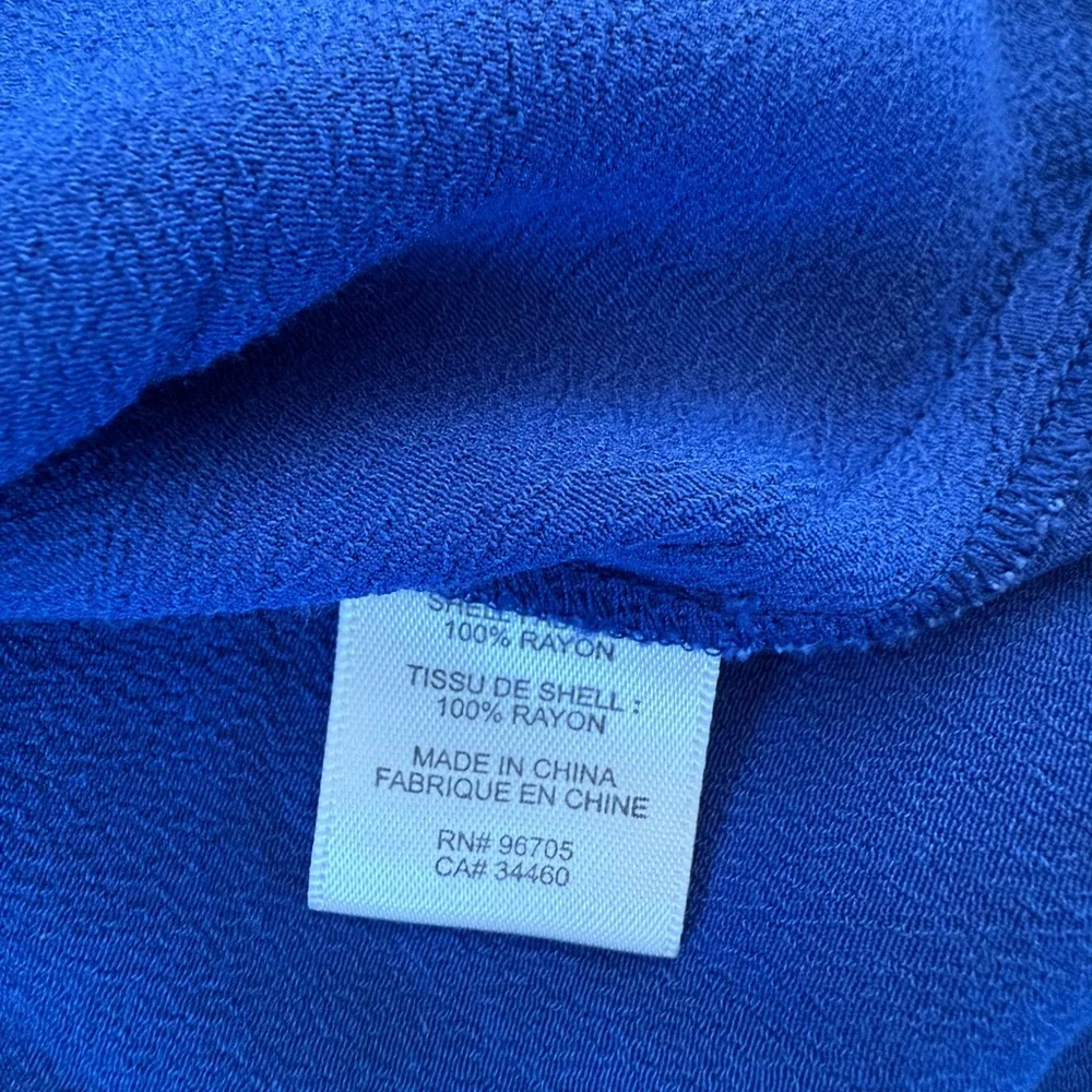 Rebecca Taylor Deep Blue Blouse with Lace Accents - Picture 8 of 9